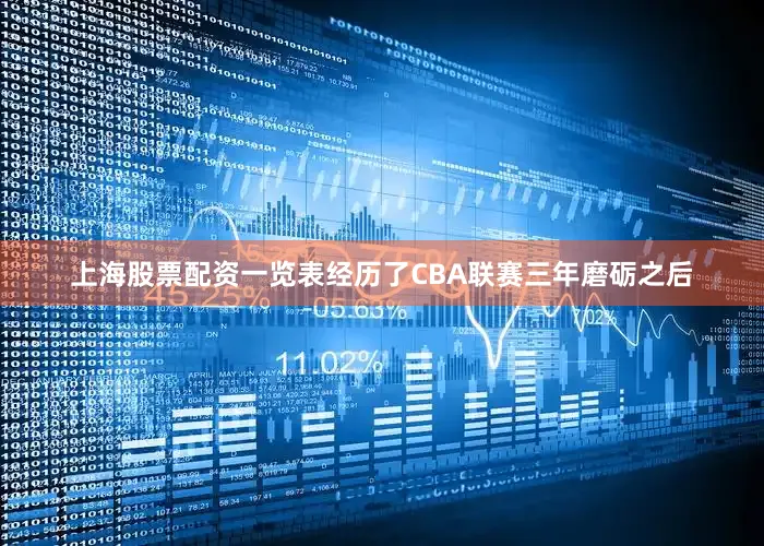 上海股票配资一览表经历了CBA联赛三年磨砺之后